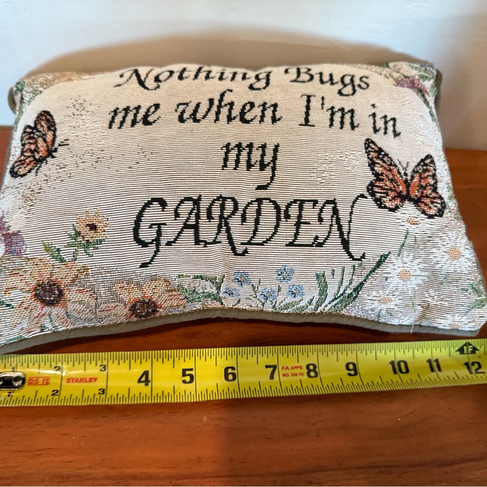 Vintage  Decorative‎ Garden Pillow with Butterfly Design